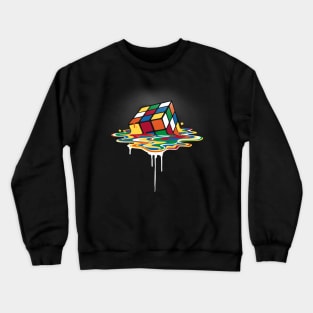 Melted Rubik's Cube Crewneck Sweatshirt